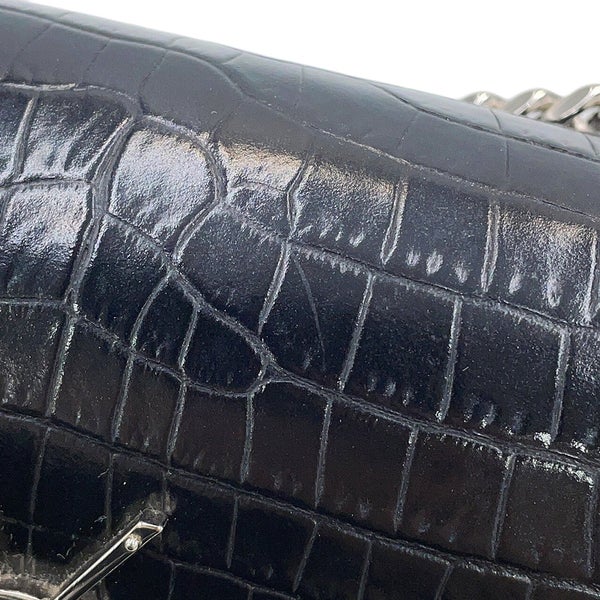 サンローランパリ チェーンショルダーバッグ サンセット ミディアム 型押しレザー 442906 SAINT LAURENT PARIS 黒