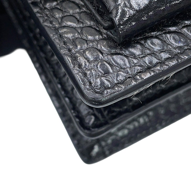 サンローランパリ チェーンショルダーバッグ サンセット ミディアム 型押しレザー 442906 SAINT LAURENT PARIS 黒