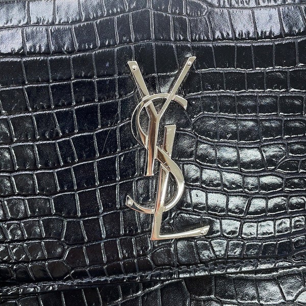サンローランパリ チェーンショルダーバッグ サンセット ミディアム 型押しレザー 442906 SAINT LAURENT PARIS 黒