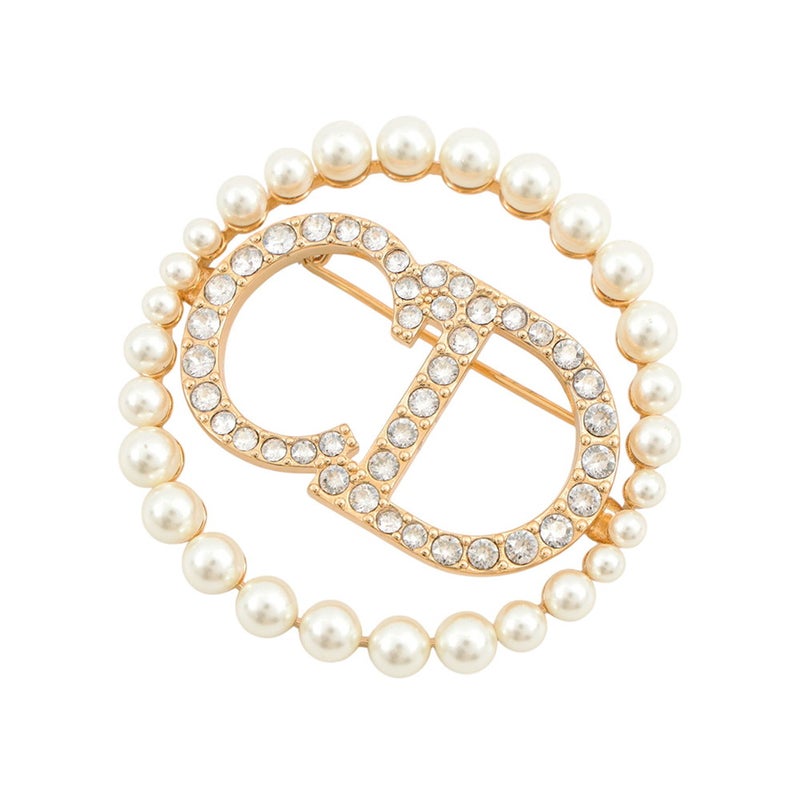 クリスチャン・ディオール ブローチ Clair D Lune フェイクパール ラインストーンChristian Dior アクセサリー