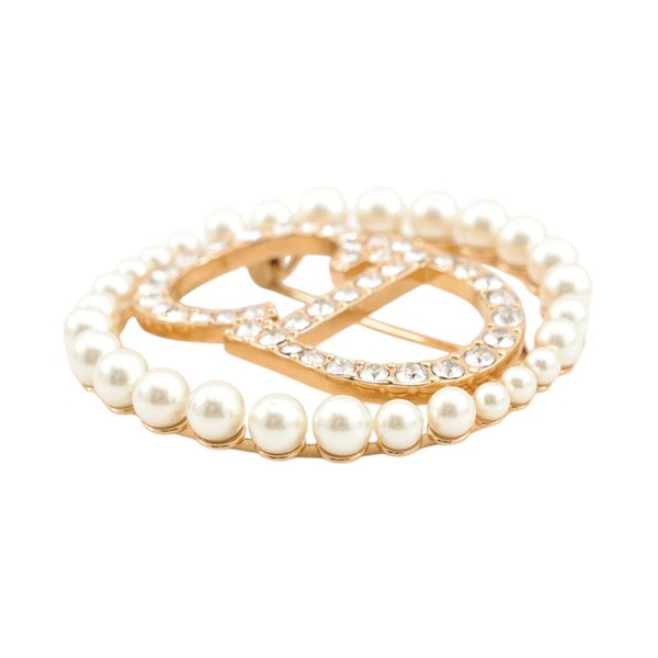 クリスチャン・ディオール ブローチ Clair D Lune フェイクパール ラインストーンChristian Dior アクセサリー