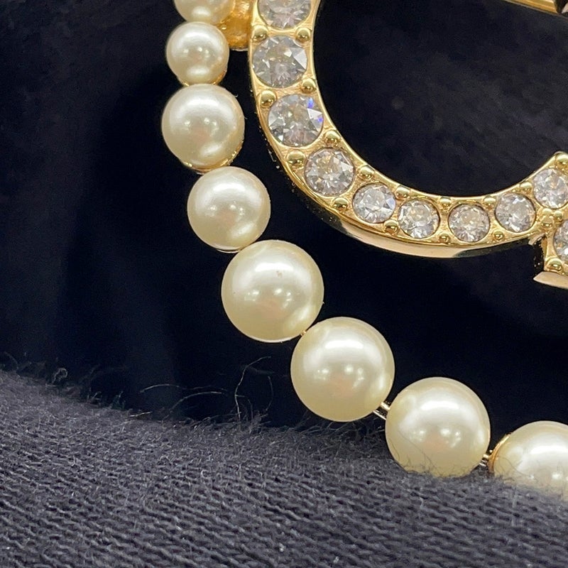 クリスチャン・ディオール ブローチ Clair D Lune フェイクパール ラインストーンChristian Dior アクセサリー