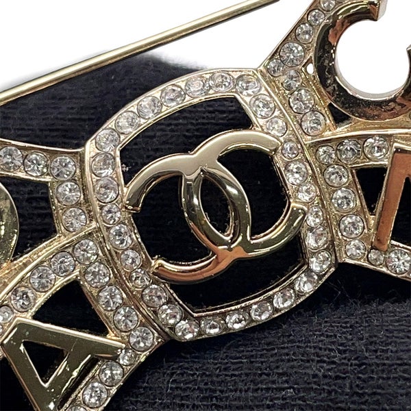 シャネル ブローチ リボン ココマーク ラインストーン B20 P AB4804 CHANEL アクセサリー