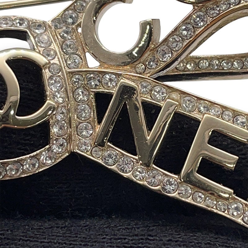 シャネル ブローチ リボン ココマーク ラインストーン B20 P AB4804 CHANEL アクセサリー