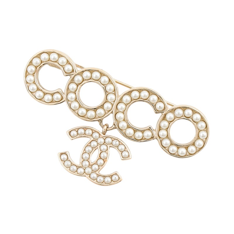 シャネル ブローチ ココマーク COCO フェイクパール AB5646 CHANEL アクセサリー