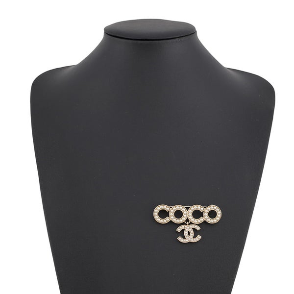 シャネル ブローチ ココマーク COCO フェイクパール AB5646 CHANEL アクセサリー
