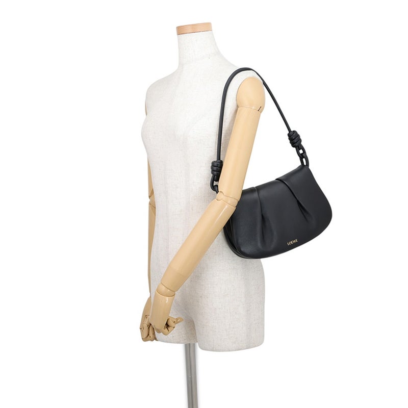 ロエベ ショルダーバッグ パセオ サッチェル レザー A709Q89X01 LOEWE 2way 黒