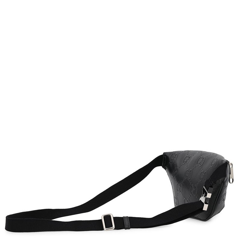 グッチ ボディバッグ GGエンボス ベルトバッグ レザー 658582 GUCCI バッグ ウエストバッグ 黒