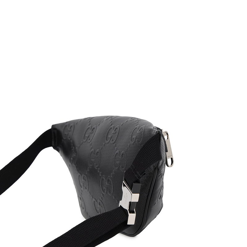 グッチ ボディバッグ GGエンボス ベルトバッグ レザー 658582 GUCCI バッグ ウエストバッグ 黒