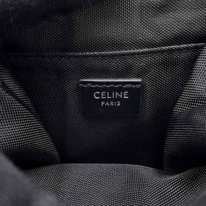セリーヌ ショルダーポーチ トレッキング モバイルポーチ キャンバス 10J212DVN.38SI CELINE バッグ 黒