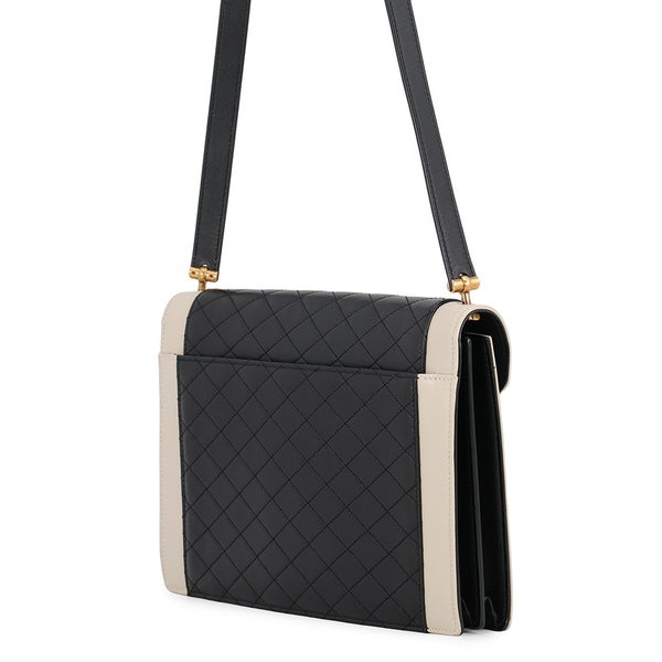 サンローランパリ ショルダーバッグ ギャビー サッチェル ラムスキン 668863 SAINT LAURENT PARIS 黒 白
