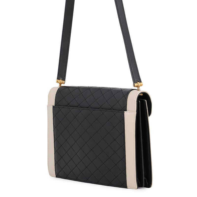 サンローランパリ ショルダーバッグ ギャビー サッチェル ラムスキン 668863 SAINT LAURENT PARIS 黒 白