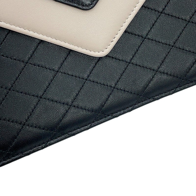 サンローランパリ ショルダーバッグ ギャビー サッチェル ラムスキン 668863 SAINT LAURENT PARIS 黒 白