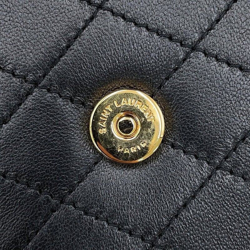 サンローランパリ ショルダーバッグ ギャビー サッチェル ラムスキン 668863 SAINT LAURENT PARIS 黒 白
