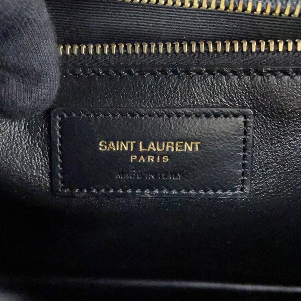 サンローランパリ ショルダーバッグ ギャビー サッチェル ラムスキン 668863 SAINT LAURENT PARIS 黒 白