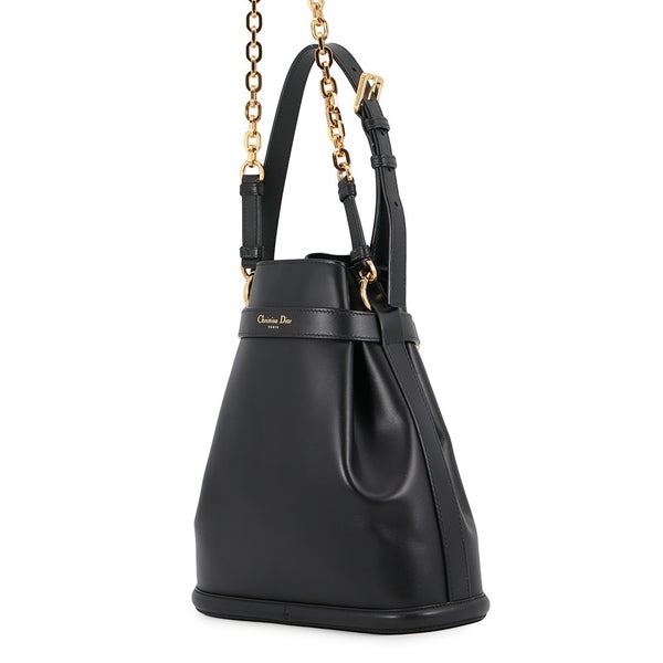 ディオール ハンドバッグ C'est Dior セ ディオール CDエンボス ミディアム カーフレザー M2271UBHA 2way 黒
