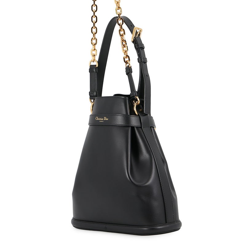 ディオール ハンドバッグ C'est Dior セ ディオール CDエンボス ミディアム カーフレザー M2271UBHA 2way 黒