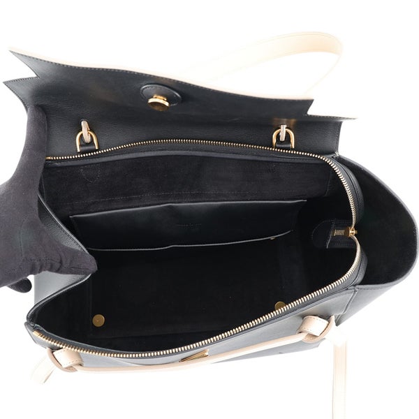 セリーヌ ハンドバッグ ベルトバッグ バイカラー レザー CELINE バッグ 黒