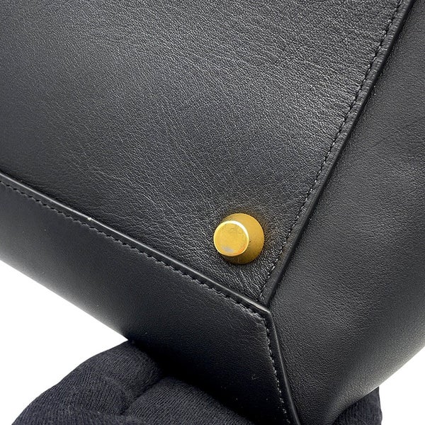 セリーヌ ハンドバッグ ベルトバッグ バイカラー レザー CELINE バッグ 黒