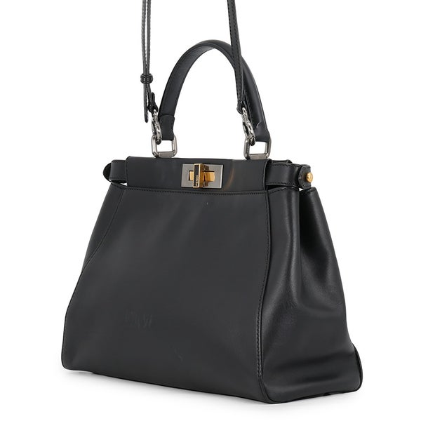 フェンディ ハンドバッグ ピーカブー レギュラー レザー 8BN226 FENDI 2wayショルダーバッグ 黒