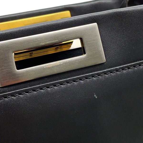 フェンディ ハンドバッグ ピーカブー レギュラー レザー 8BN226 FENDI 2wayショルダーバッグ 黒