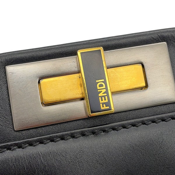 フェンディ ハンドバッグ ピーカブー レギュラー レザー 8BN226 FENDI 2wayショルダーバッグ 黒