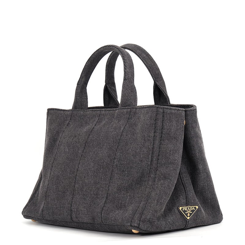 プラダ トートバッグ カナパ CANAPA ミディアム デニム 1BG642 PRADA 黒