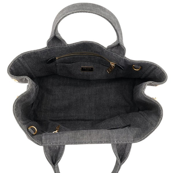 プラダ トートバッグ カナパ CANAPA ミディアム デニム 1BG642 PRADA 黒