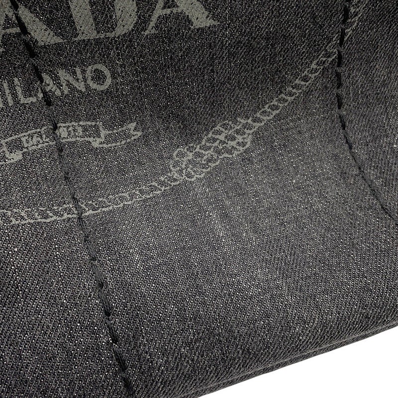 プラダ トートバッグ カナパ CANAPA ミディアム デニム 1BG642 PRADA 黒