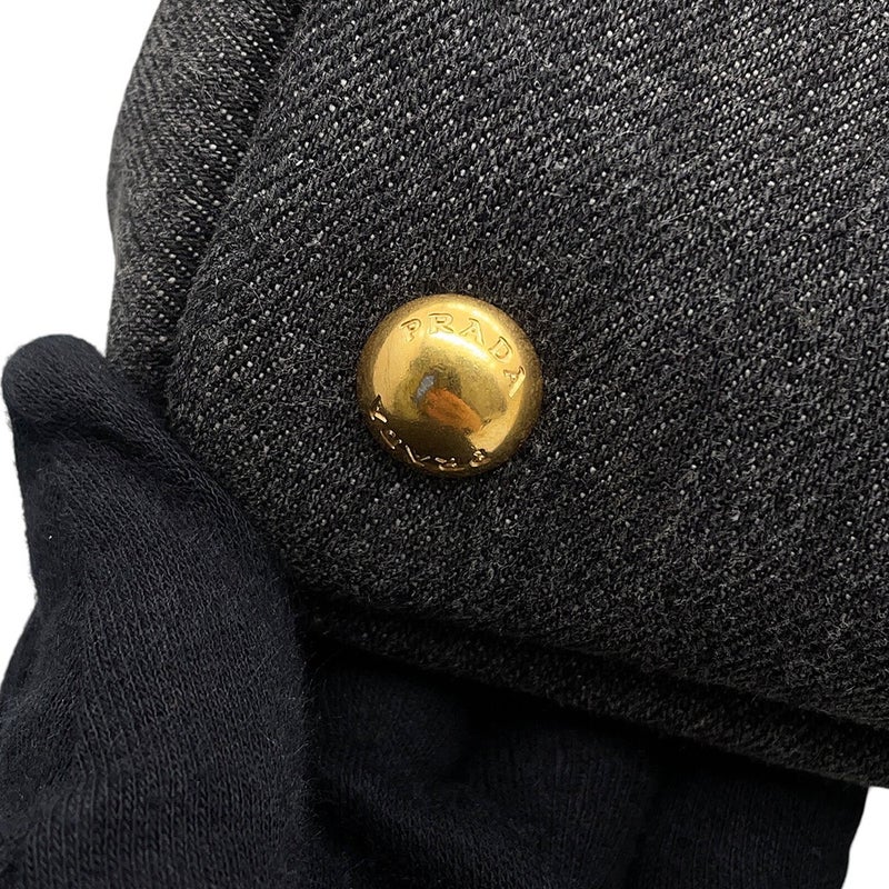 プラダ トートバッグ カナパ CANAPA ミディアム デニム 1BG642 PRADA 黒