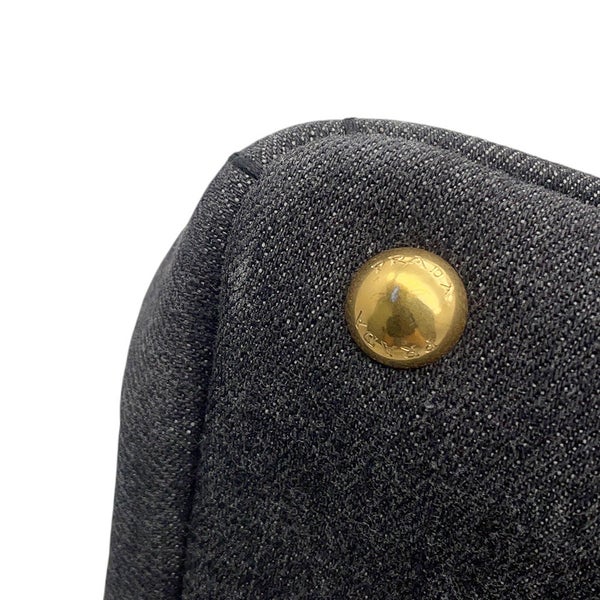 プラダ トートバッグ カナパ CANAPA ミディアム デニム 1BG642 PRADA 黒