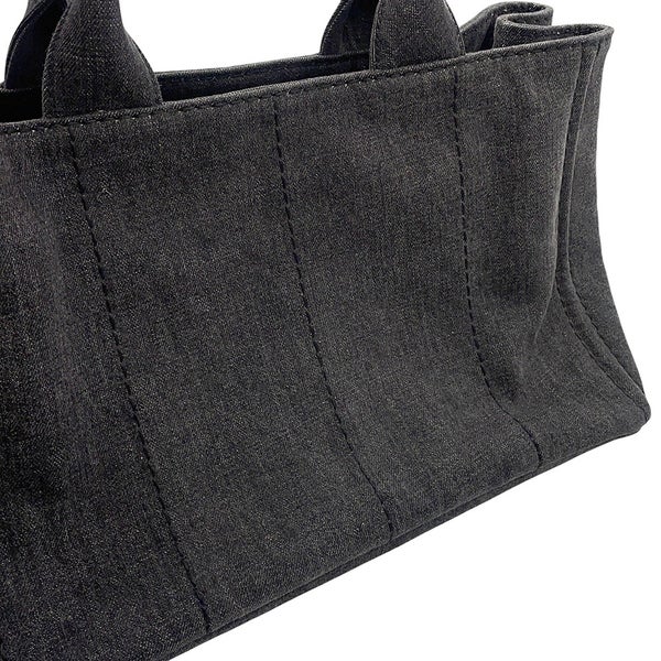 プラダ トートバッグ カナパ CANAPA ミディアム デニム 1BG642 PRADA 黒