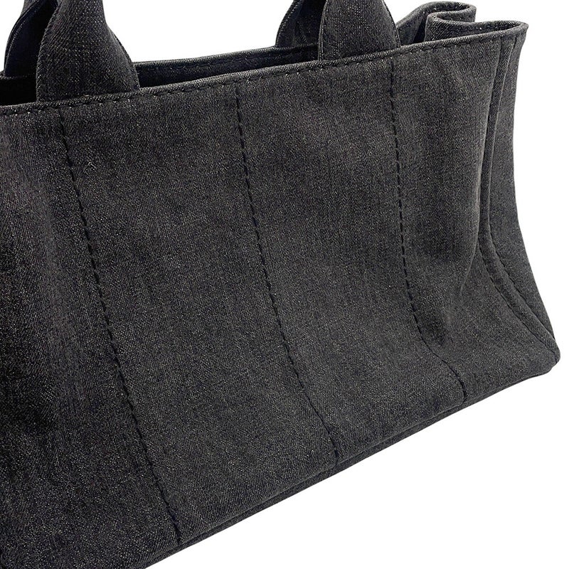 プラダ トートバッグ カナパ CANAPA ミディアム デニム 1BG642 PRADA 黒