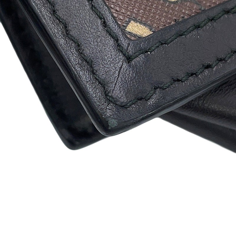 バーバリー チェーンショルダーバッグ TBモノグラム PVC レザー BURBERRY 黒