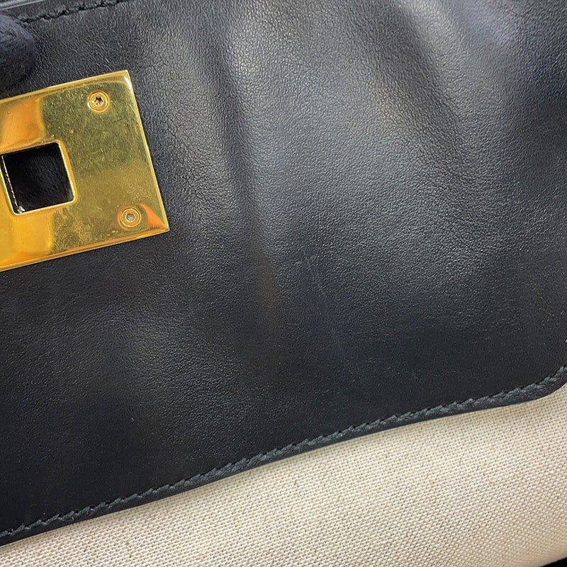 サルヴァトーレ・フェラガモ トートバッグ ガンチーニ キャンバス レザー 21H663 Ferragamo 黒