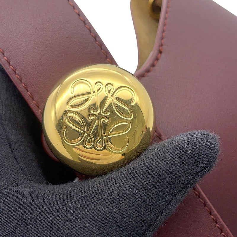 ロエベ ハンドバッグ  ぺブルバゲット アナグラム レザー LOEWE 2wayショルダーバッグ