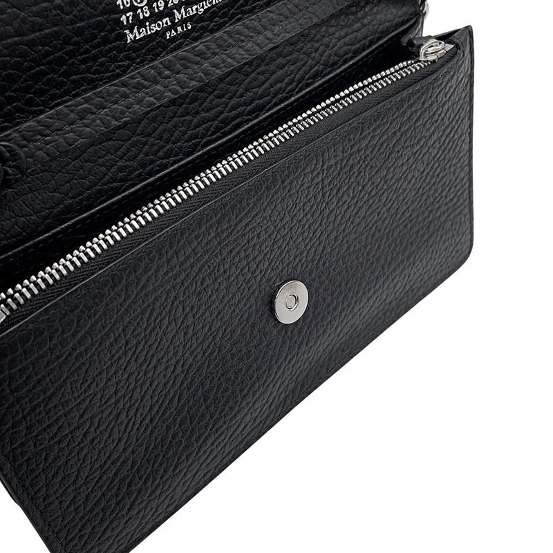 メゾンマルジェラ チェーンウォレット ４ステッチ グレイニーレザー SA3UI0008 Maison Margiela 財布 黒