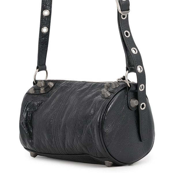バレンシアガ ショルダーバッグ ルカゴール シリンダー レザー 771716 BALENCIAGA 黒