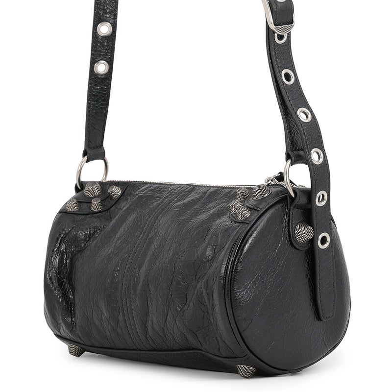 バレンシアガ ショルダーバッグ ルカゴール シリンダー レザー 771716 BALENCIAGA 黒