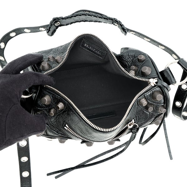 バレンシアガ ショルダーバッグ ルカゴール シリンダー レザー 771716 BALENCIAGA 黒