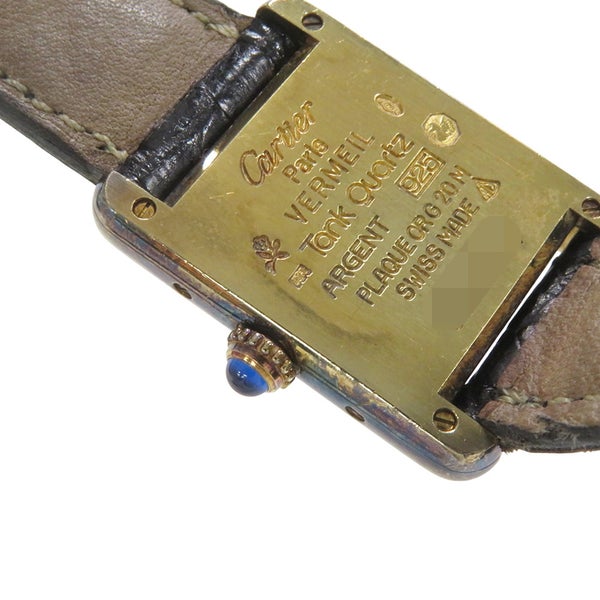 カルティエ マストタンク SM ヴェルメイユ W1001354 Cartier 腕時計 黒文字盤