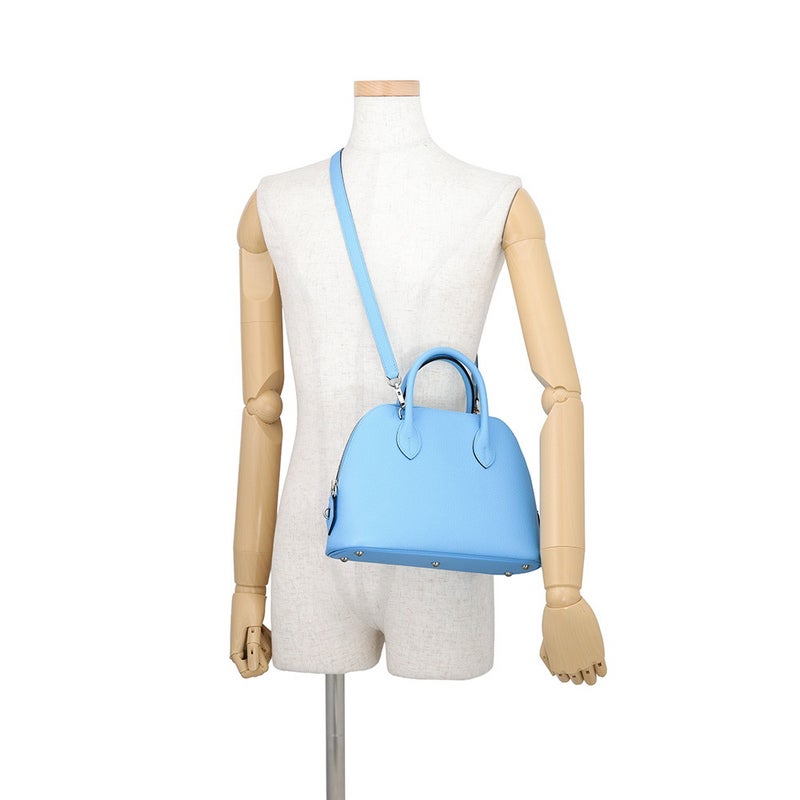 エルメス ボリード1923 25 セレステ/シルバー金具 エプソン U刻印 HERMES ２wayショルダー セレスト