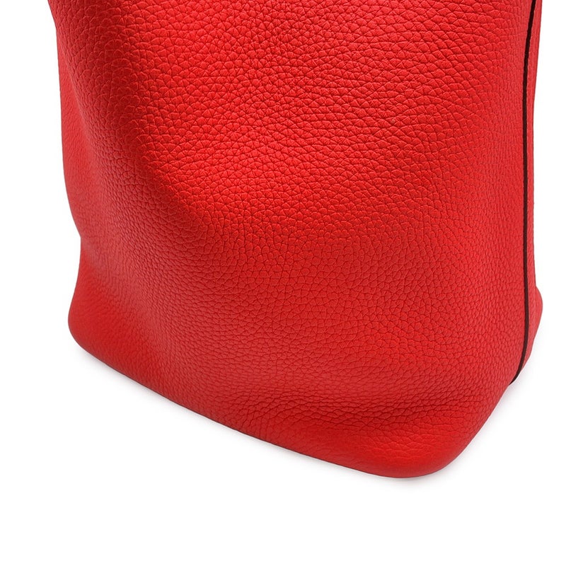 エルメス ハンドバッグ ピコタンロックMM ルージュトマト/シルバー金具 トリヨンクレマンス K刻印 HERMES トートバッグ