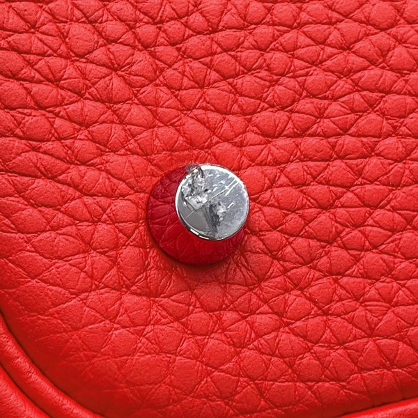 エルメス ハンドバッグ ピコタンロックMM ルージュトマト/シルバー金具 トリヨンクレマンス K刻印 HERMES トートバッグ