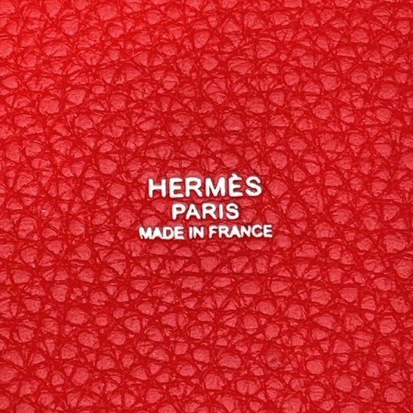 エルメス ハンドバッグ ピコタンロックMM ルージュトマト/シルバー金具 トリヨンクレマンス K刻印 HERMES トートバッグ