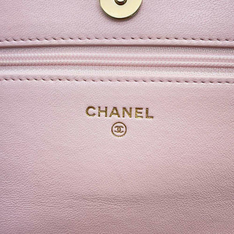 シャネル チェーンウォレット マトラッセ パール ココマーク ラムスキン AP2579 CHANEL 財布
