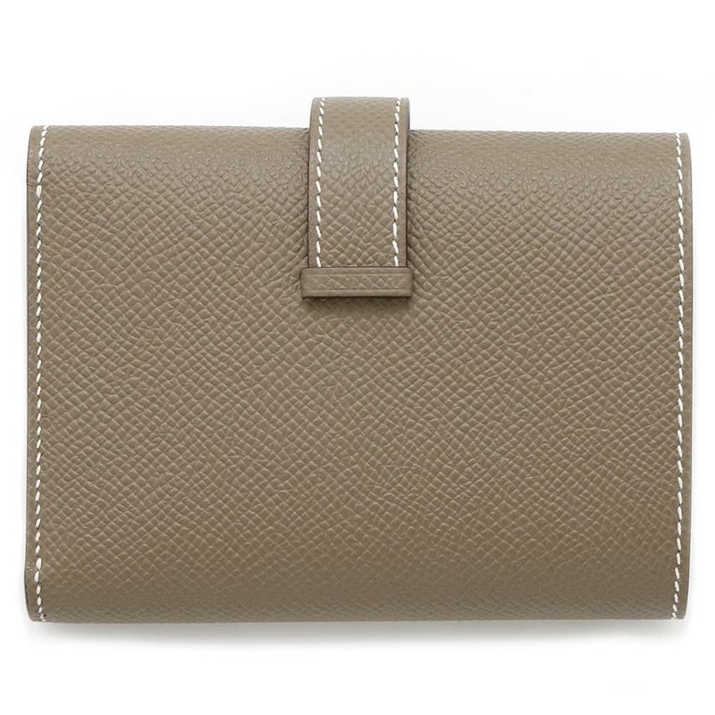 エルメス 三つ折り財布 ベアンコンビネ エトゥープ/ゴールド金具 エプソン W刻印 HERMES 財布
