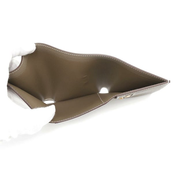 エルメス 三つ折り財布 ベアンコンビネ エトゥープ/ゴールド金具 エプソン W刻印 HERMES 財布