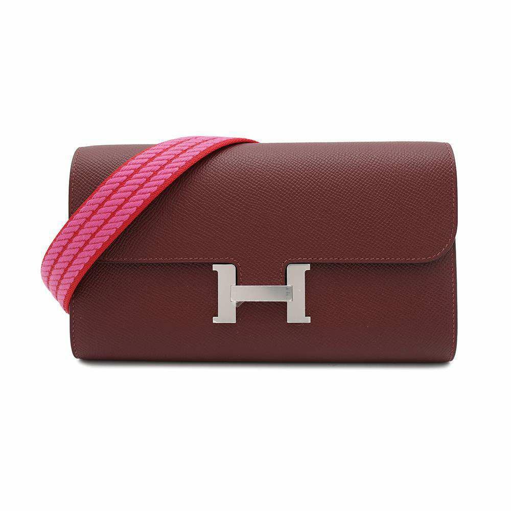 HERMÈS バーガンディ 長財布 エルメス 長財布 コンスタンス トゥーゴー ロング コルダージュ