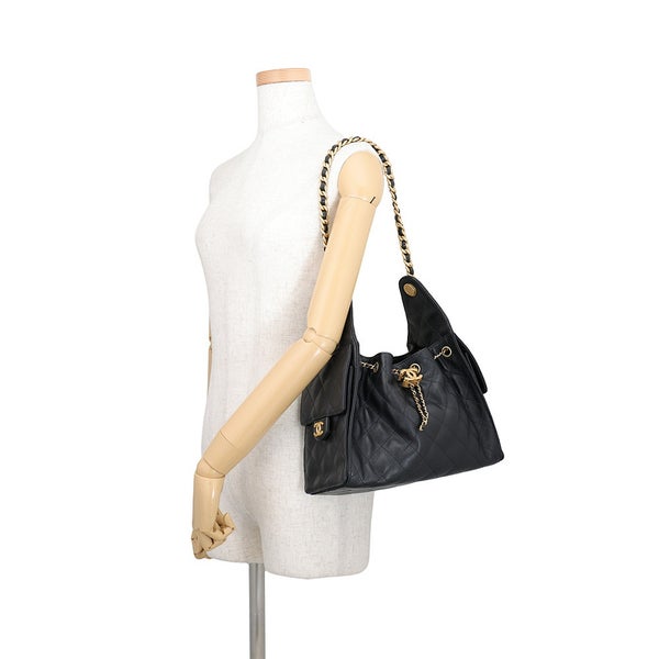 シャネル チェーンショルダーバッグ ココマーク CHANEL 25 スモール キャビアスキン AS5293 CHANEL 黒